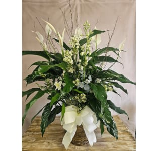 Sympathy Peace Lily Flower Bouquet
