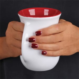Loved Handwarmer Mug 18 oz Psalm 23:6 White and Red