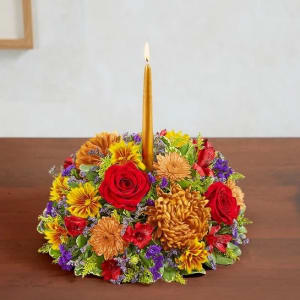 Brilliant Autumn Centerpiece Flower Arrangement Brilliant Autumn Centerpiece Flower Bouquet