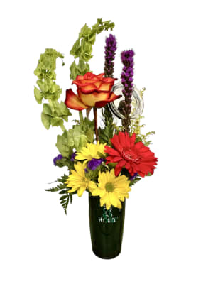 Baseball "Go Hard or Go Home" Tumbler Flower Bouquet