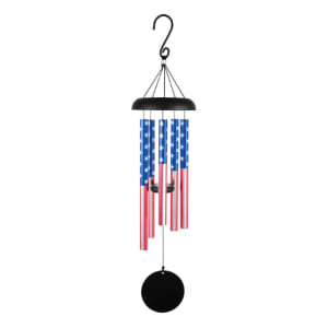 American Flag Wind Chime Flower Bouquet