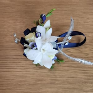 Royal Blue Corsage Flower Bouquet