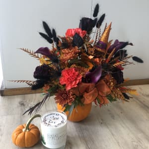 Pumpkin Noir Flower Arrangement Pumpkin Noir Flower Bouquet