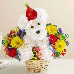 Birthday Pup Flower Bouquet