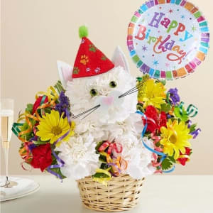 Purrfect Party Cat Flower Bouquet