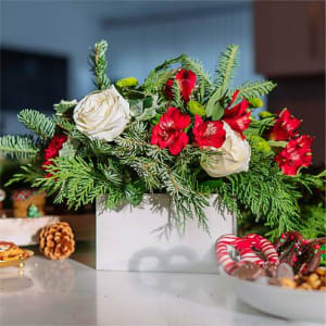 HOLIDAY SNOW BALL Flower Arrangement HOLIDAY SNOW BALL Flower Bouquet