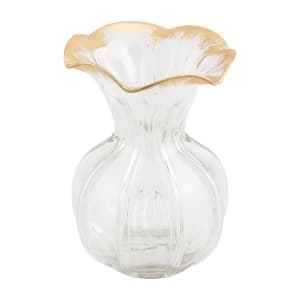 Ruffle Gold Glass Vase Flower Arrangement Ruffle Gold Glass Vase Flower Bouquet