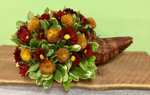 Cornucopia Centerpiece Flower Bouquet