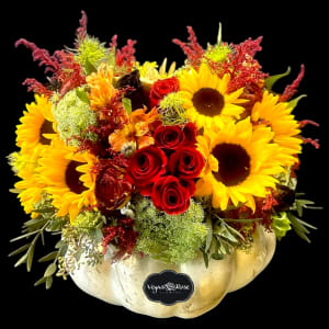 SUNFLOWERS GLOW PUMPKIN Flower Bouquet