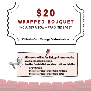 MCMS The Drowsy Chaperone Play Wrapped Bouquet Flower Arrangement MCMS The Drowsy Chaperone Play Wrapped Bouquet Flower Bouquet