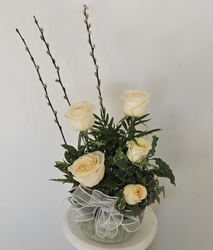 6" Ceramic Dishgarden Flower Bouquet