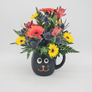 Halloween Mug Flowers Flower Bouquet