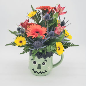 Halloween Mug Flowers Flower Bouquet