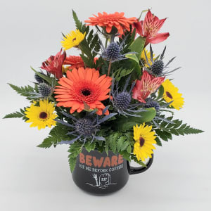 Halloween Mug Flowers Flower Bouquet