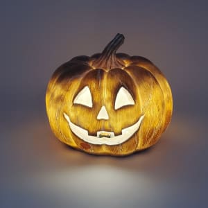Resin Light Up Jack-o-Lanterns Flower Bouquet