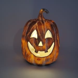 Resin Light Up Jack-o-Lanterns Flower Bouquet
