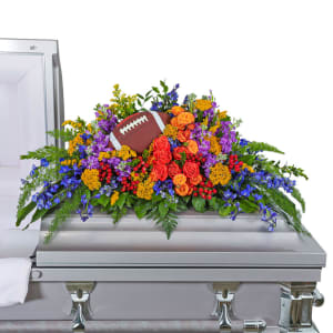 Tears in Heaven Personalized Casket Spray Flower Bouquet