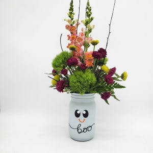 Scary Mason Jar Arrangement Flower Bouquet