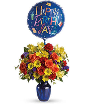Fly Away Birthday Flower Arrangement Fly Away Birthday Flower Bouquet