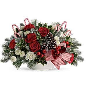 Jolly Candy Cane Flower Bouquet