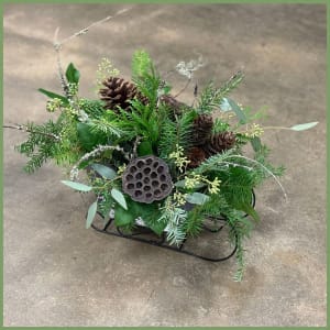Sleigh Ride Flower Arrangement Sleigh Ride Flower Bouquet
