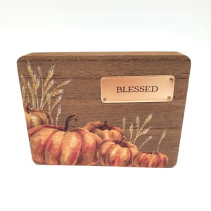 Thankful Wood Plaque Flower Bouquet