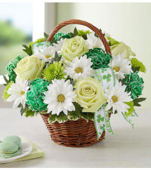 ST. PATRICK'S DAY FLOWER BASKET Flower Bouquet