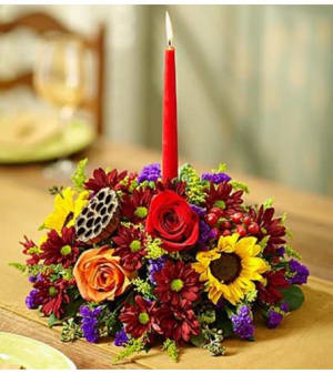 HARVEST GLOW CENTERPIECE Flower Bouquet