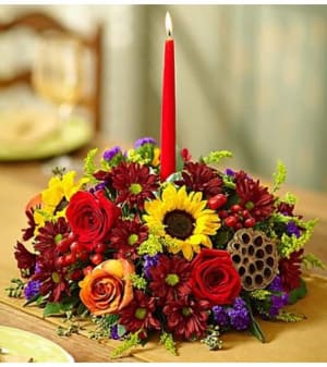 HARVEST GLOW CENTERPIECE Flower Bouquet