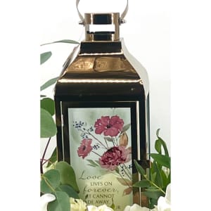 Love Lives on Forever Lantern Flower Bouquet