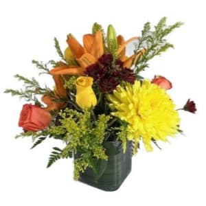 Fall Cube Arrangment Flower Arrangement Fall Cube Arrangment Flower Bouquet