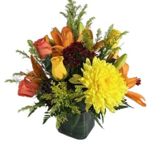 Fall Cube Arrangment Flower Arrangement Fall Cube Arrangment Flower Bouquet