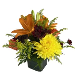 Fall Cube Arrangment Flower Arrangement Fall Cube Arrangment Flower Bouquet