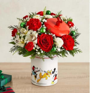 Disney Mickey Mouse & Friends Cookie Jar Flower Bouquet