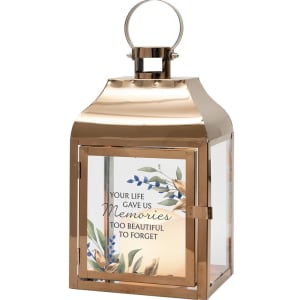 "Memories Too Beautiful" Memorial Lantern Flower Bouquet