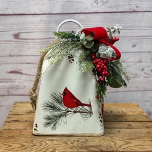 Cardinal Christmas Bells Flower Bouquet