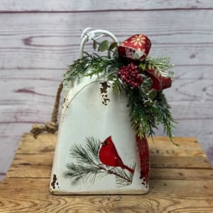 Cardinal Christmas Bells Flower Bouquet