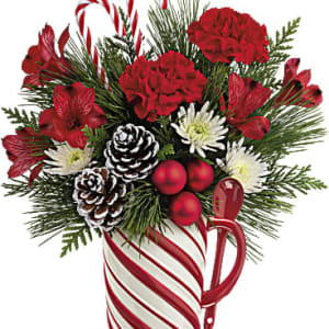 Send a Hug Sweet Stripes Flower Bouquet