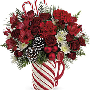 Send a Hug Sweet Stripes Flower Bouquet