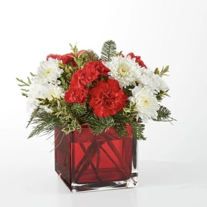 Frosted Holly Pines Flower Bouquet