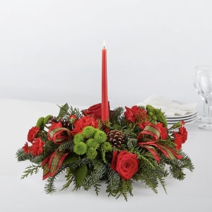 Pine and Dandy Centerpiece Flower Bouquet