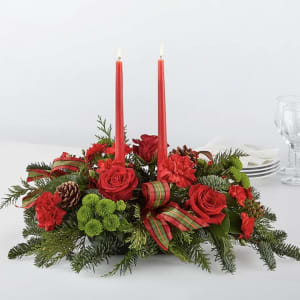Pine and Dandy Centerpiece Flower Bouquet