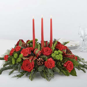 Pine and Dandy Centerpiece Flower Bouquet