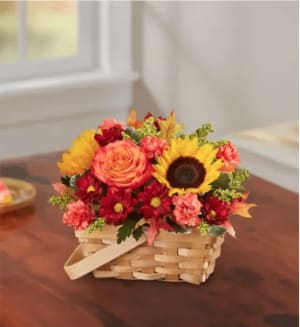 FALL SUNSET BASKET Flower Arrangement FALL SUNSET BASKET Flower Bouquet
