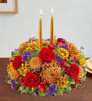 BRILLIANT AUTUMN CENTERPIECE Flower Bouquet