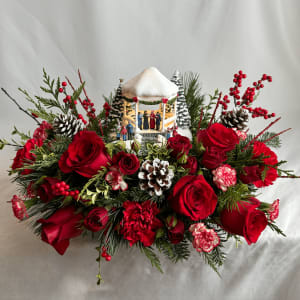 Thomas Kinkade Christmas Carolers Flower Arrangement Thomas Kinkade Christmas Carolers Flower Bouquet
