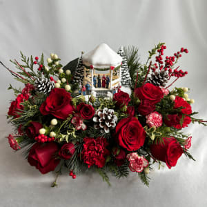 Thomas Kinkade Christmas Carolers Flower Arrangement Thomas Kinkade Christmas Carolers Flower Bouquet