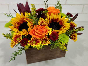 Butterscotch Box Flower Bouquet