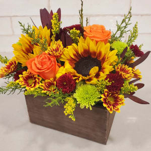 Butterscotch Box Flower Bouquet