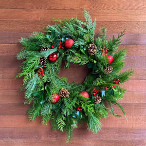 Holiday Wreath Flower Bouquet